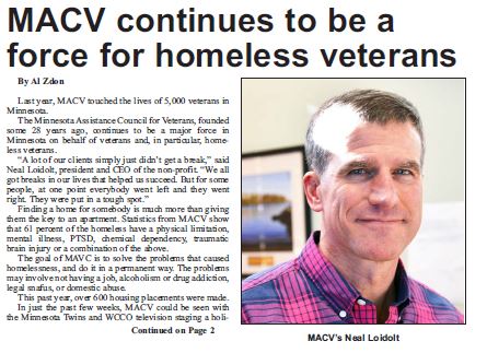 Minnesota Legionnaire - MACV continues to be a force for homeless veterans