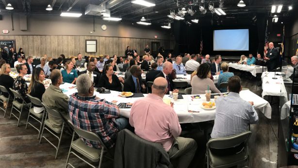 Gov. Tim Walz working with MACV and Uptown VFW at the landlord summit.