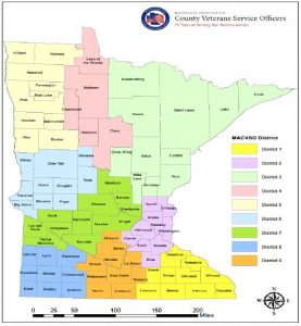 Click map for CVSO offices in Minnesota