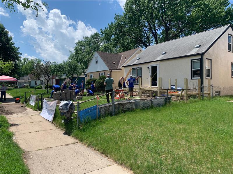 wheelchair ramp for Minneapolis vet being built at home