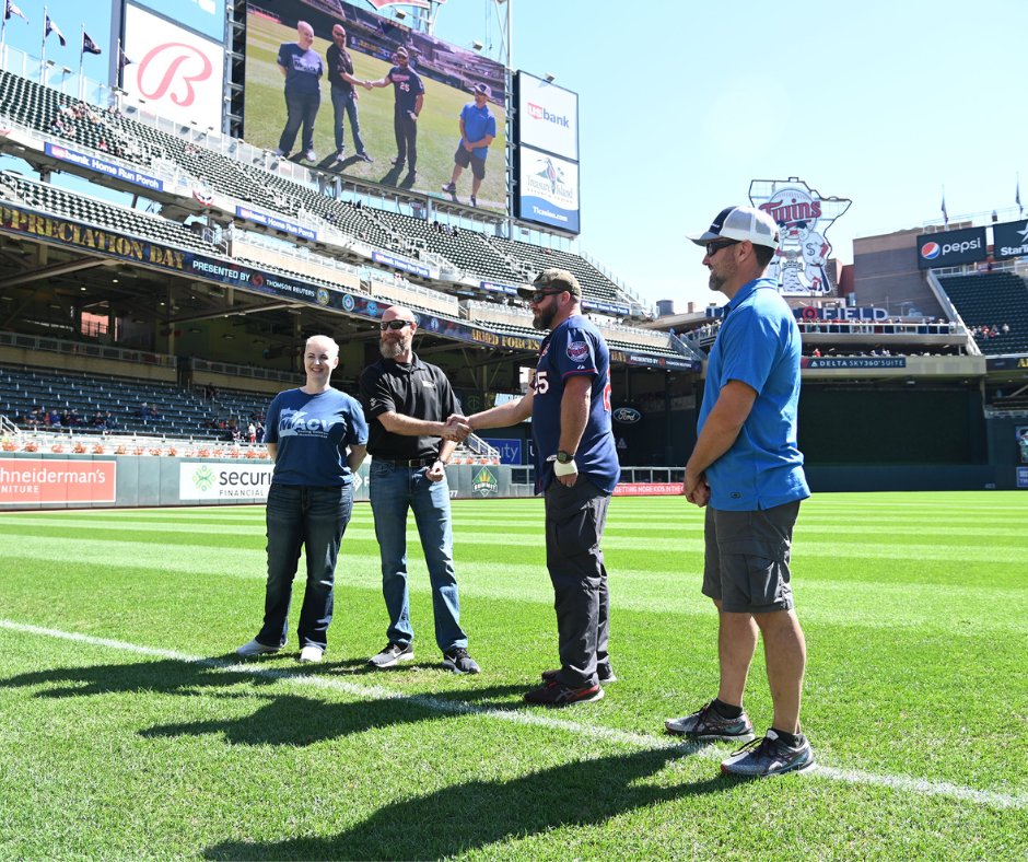 Home built for Veterans celebrated at the Minnesota Twins Game!