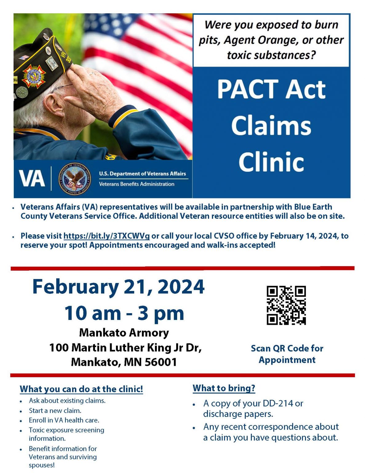 PACT Act VA Claims Clinic Mankato MACV
