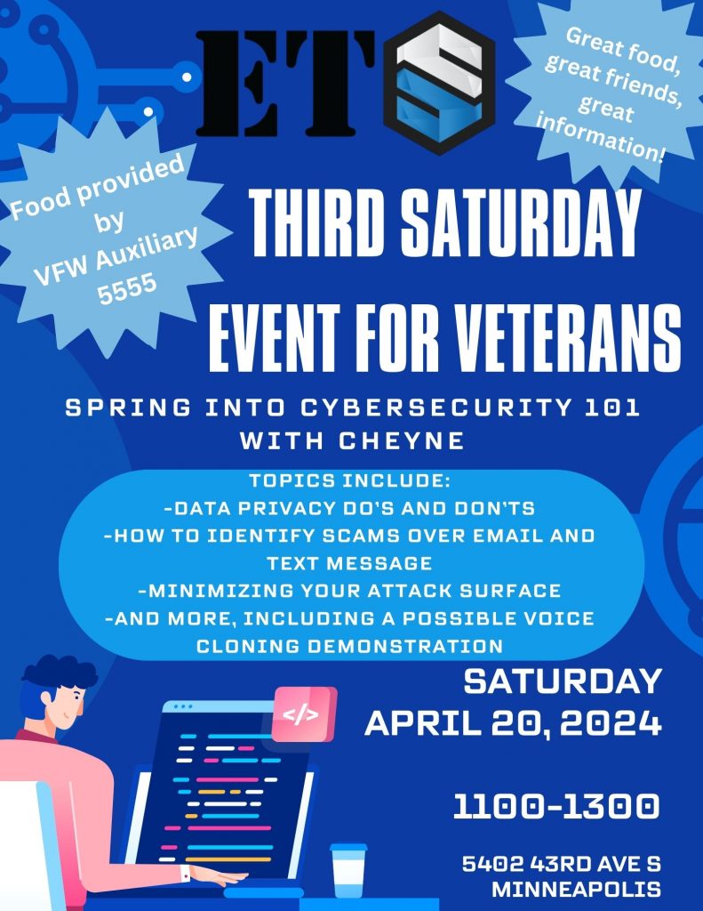 ETS Third Saturday Event For Veterans