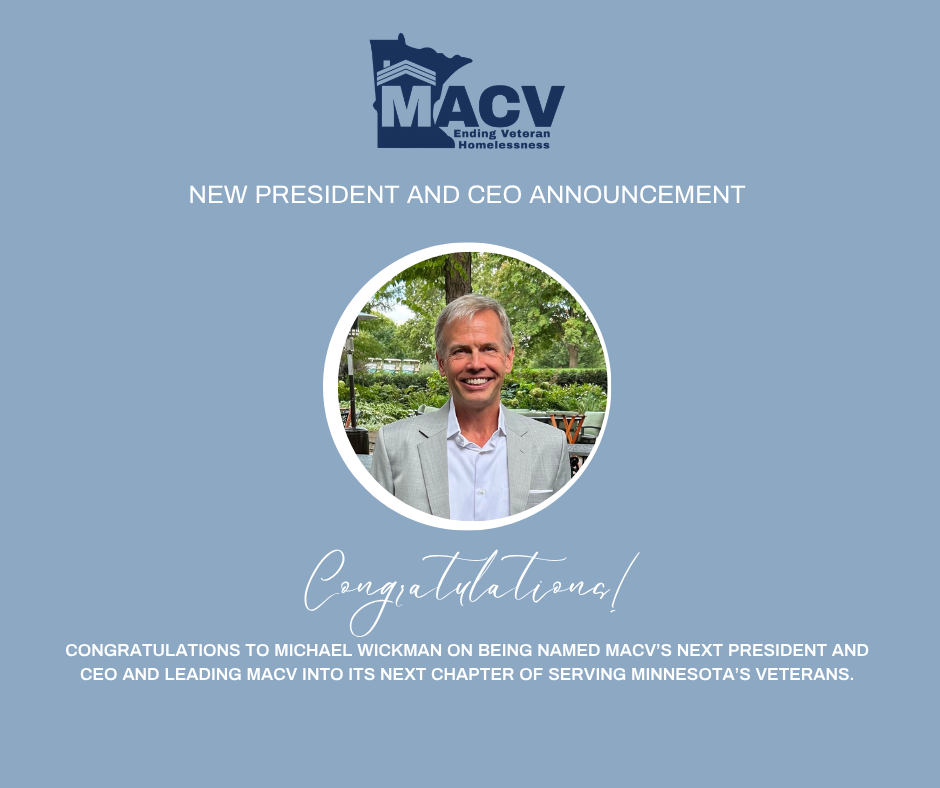 MACV Welcomes Michael Wickman as President and CEO